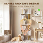 Industrial Freestanding Bookshelf, Storage Shelving Unit for Bedroom and Living Room