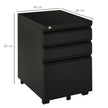 Anti-tilt 3-drawer steel filing cabinet – image 3