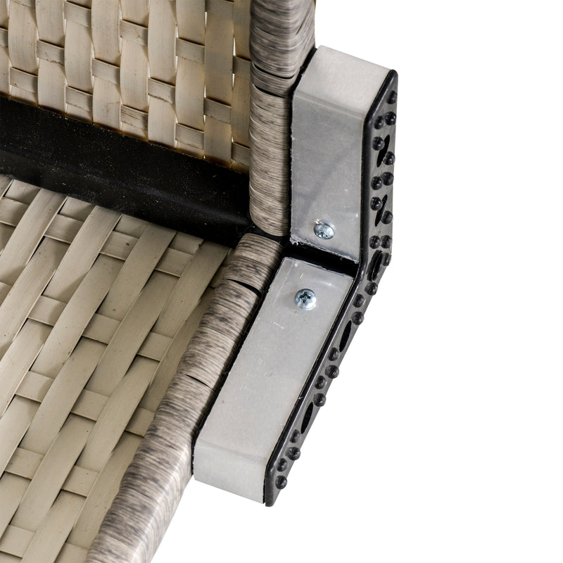Light grey square rattan coffee table – image 8