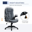Linen-feel reclining office chair – image 4