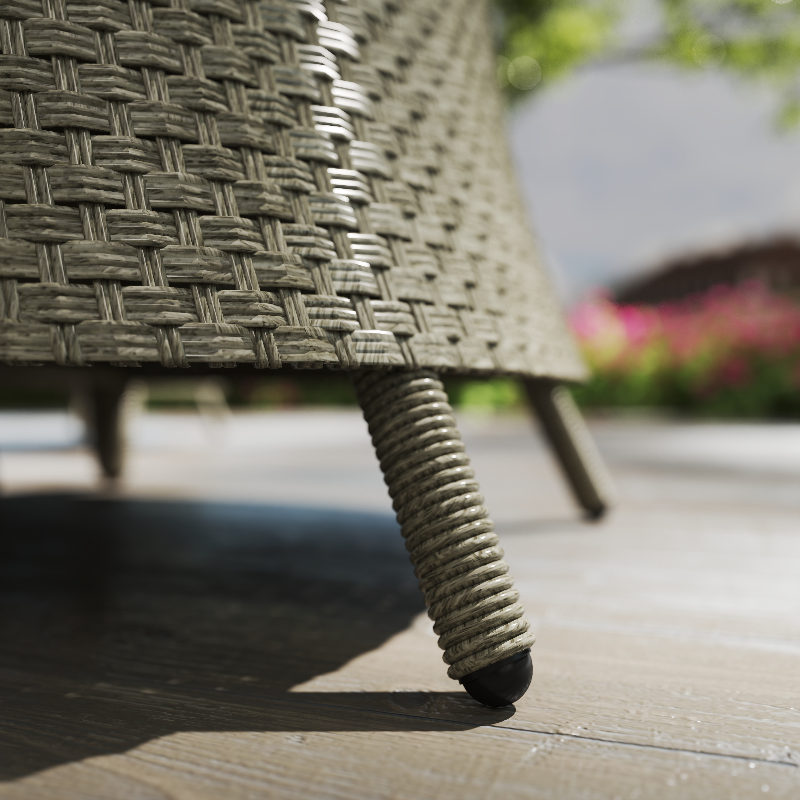 Round rattan dining set – image 9