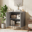 HOMCOM Sideboard Buffet Cabinet, Modern Kitchen Storage Cabinet with Adjustable Shelf and Metal Legs, Grey – view 2