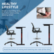 Grey mesh draughtsman chair – image 4