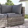 Deep grey rattan corner sofa chair – image 2