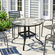 Round glass garden dining table – image 2