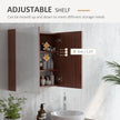 Light walnut double door mirror cabinet – image 5