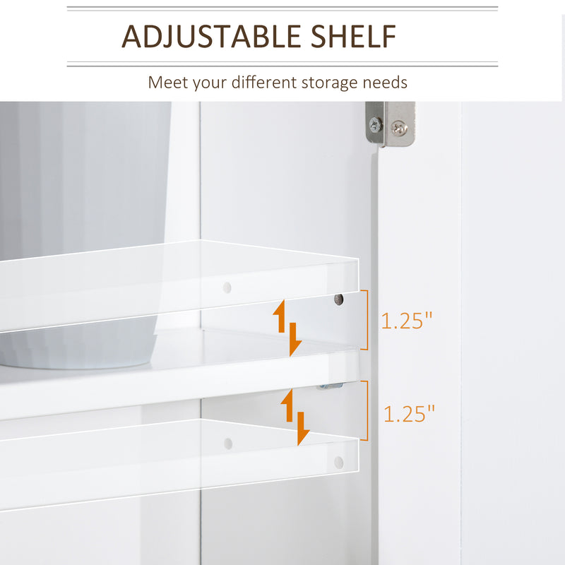 White & wood effect mirror cabinet – image 6