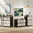 Wide 7-drawer fabric chest of drawers – image 8