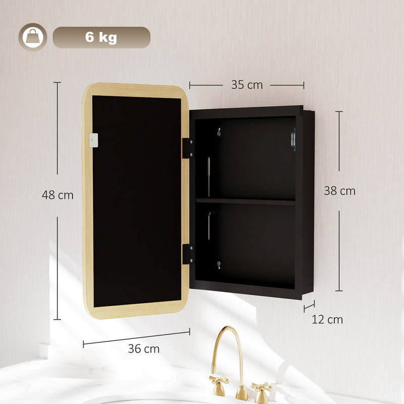 Natural wood mirror cabinet – image 3