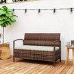 Outsunny 125L Storage Garden Bench, with Cushion - Brown – view 9