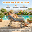 Outsunny Indoor Outdoor Rocking Chair, Oversized Rocking Egg Chair with Cushion for Living Room, Garden, Patio, Grey – view 6
