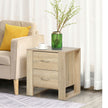 Brown 2-drawer bedside table – image 6