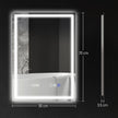 50 x 70 cm LED mirror with clock – image 3