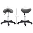 Grey curved salon stool – image 3