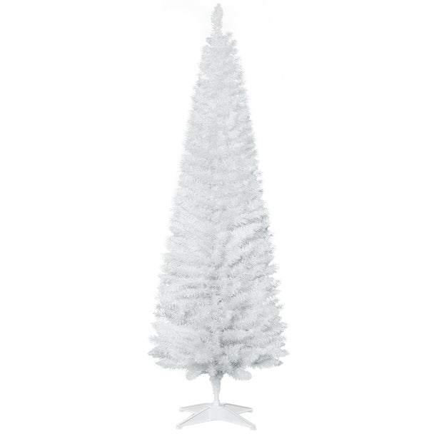 6ft white pencil slim artificial Christmas tree