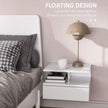 Floating gloss white bedside tables – image 4
