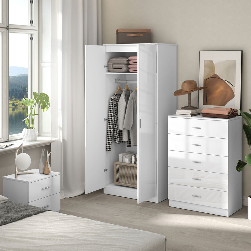 White high gloss bedroom set – image 8