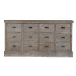 Haldon twelve-drawer wooden chest on white