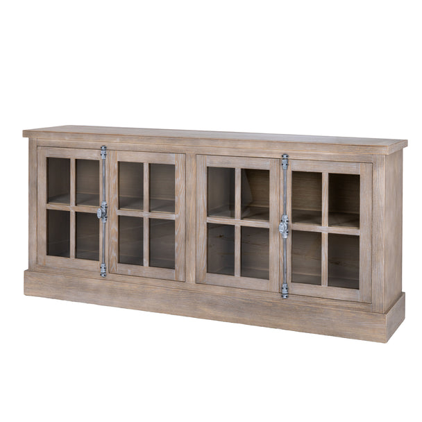 Haldon 4-door glazed sideboard, front view