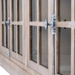 Haldon sideboard window-pane glazing and hinge detail