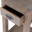 Haldon lamp table with the drawer pulled open