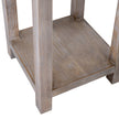 Close-up of the lower shelf and legs