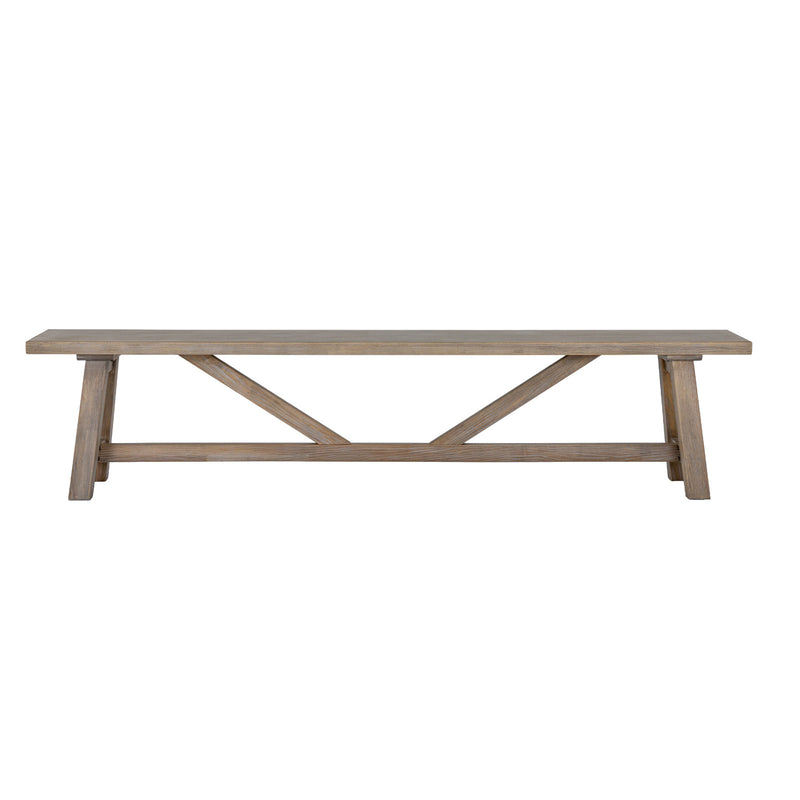 Haldon dining bench from the front