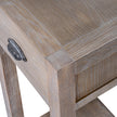 close-up of the washed wood top and cup handle
