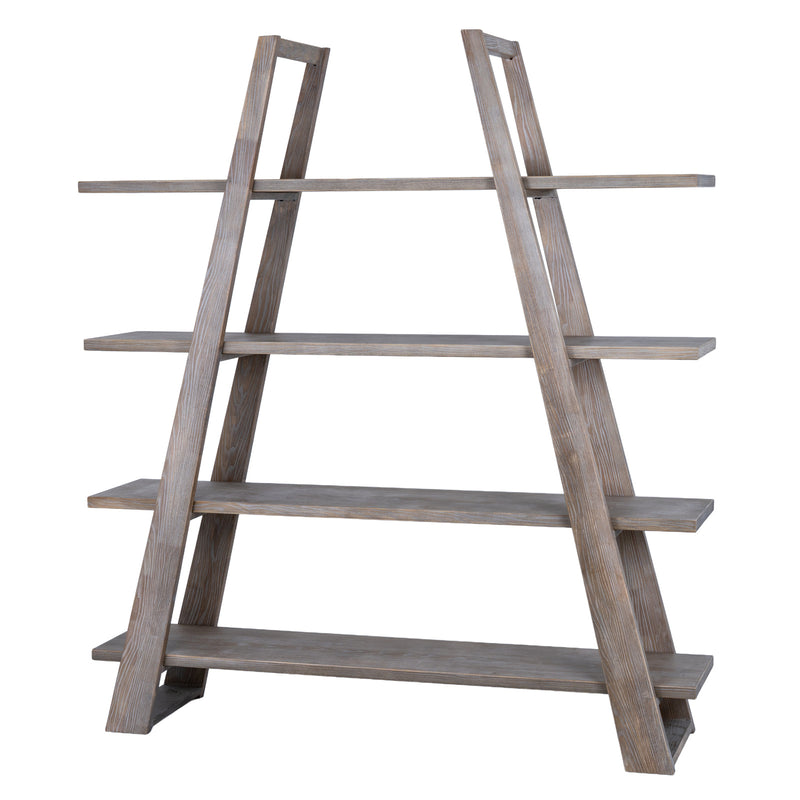 Haldon apex bookcase, angled view