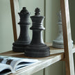Chess pieces on a Haldon shelf, accessories sold separately