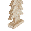 close-up of the carved branches and block base