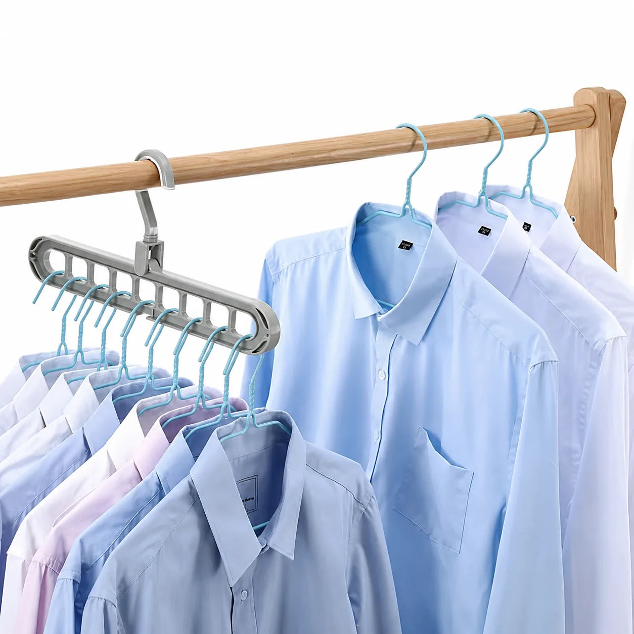 9-Hole Space-Saving Clothes Hanger Organizer