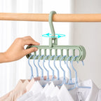 Foldable 9-Hole Space-Saving Clothes Hanger