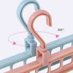 Foldable 9-Hole Space-Saving Clothes Hanger
