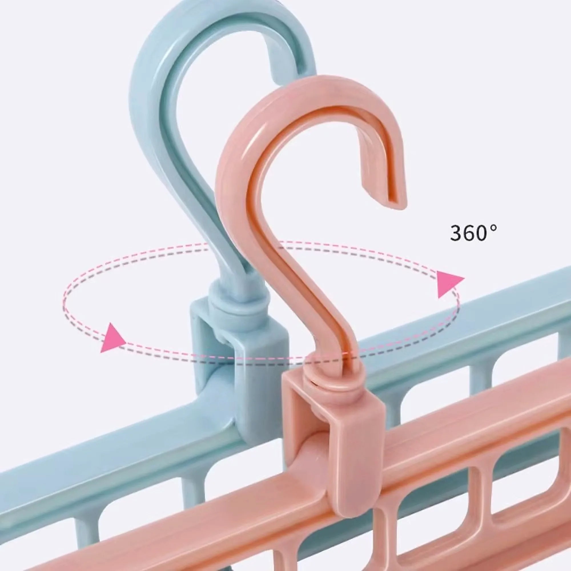 Foldable 9-Hole Space-Saving Clothes Hanger