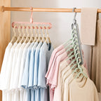 Foldable 9-Hole Space-Saving Clothes Hanger