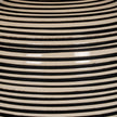 Close-up of the black and cream stripes
