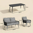 4-piece wide-seat rattan set, black – image 4