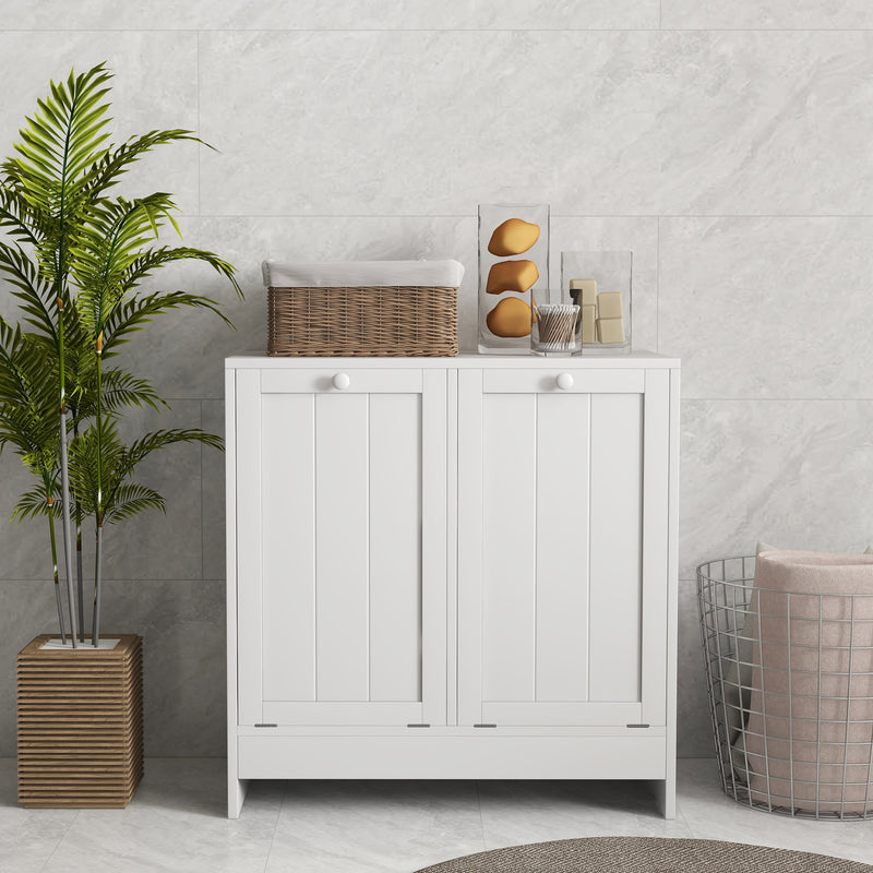 Laundry hamper cabinet – image 7