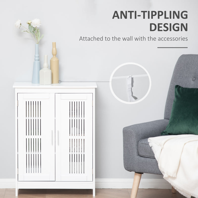 White bathroom floor cabinet – image 7