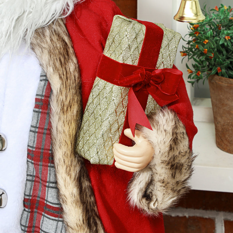 Close-up of Santa's clothing and accessories