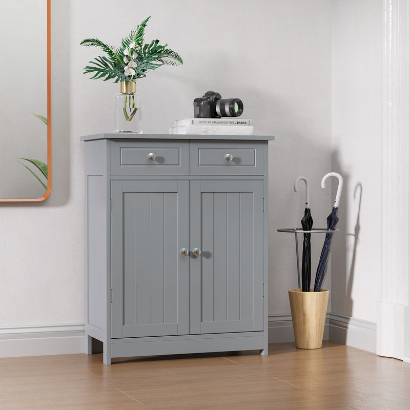 Grey 2-drawer bathroom cabinet – image 8
