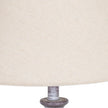 Leptis Magna Grey Wooden Table Lamp with Linen Shade – 72cm, linen shade detail