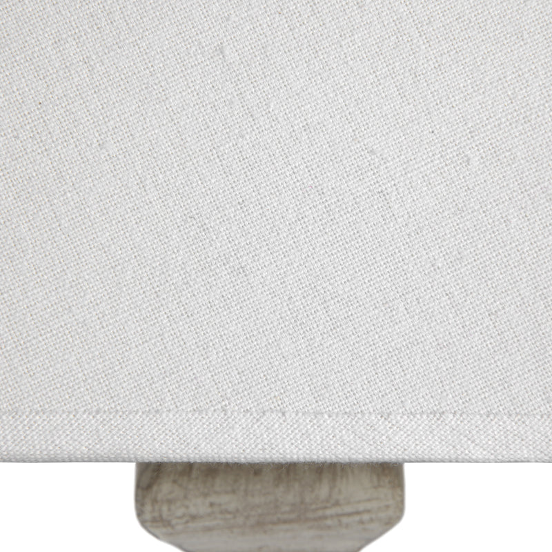 Pula Whitewashed Wooden Table Lamp with Linen Shade – 51.5cm, linen shade detail