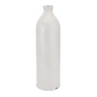 Tall White Crackle-Glazed Ceramic Vase – 51.5cm, single vase front view