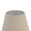 Incia Column Wooden Table Lamp with Linen Shade – 50cm, shade interior