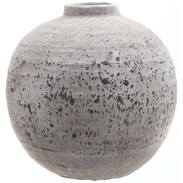 Stone-Effect Ceramic Vase – 28.5cm, single vase front view