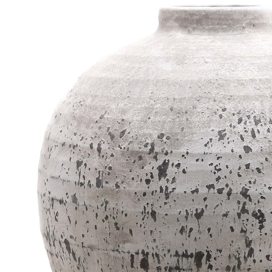 Stone-Effect Ceramic Vase – 28.5cm, speckled stone-effect surface detail