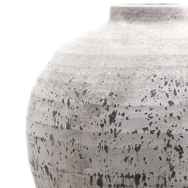 Stone-Effect Ceramic Vase – 28.5cm, speckled stone-effect surface detail