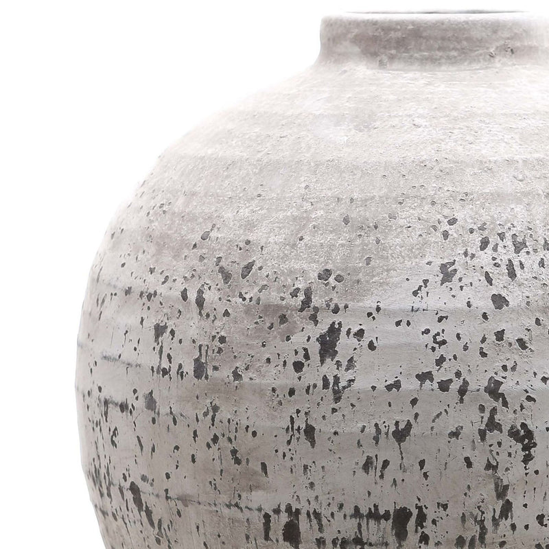 Stone-Effect Ceramic Vase – 28.5cm, speckled stone-effect surface detail